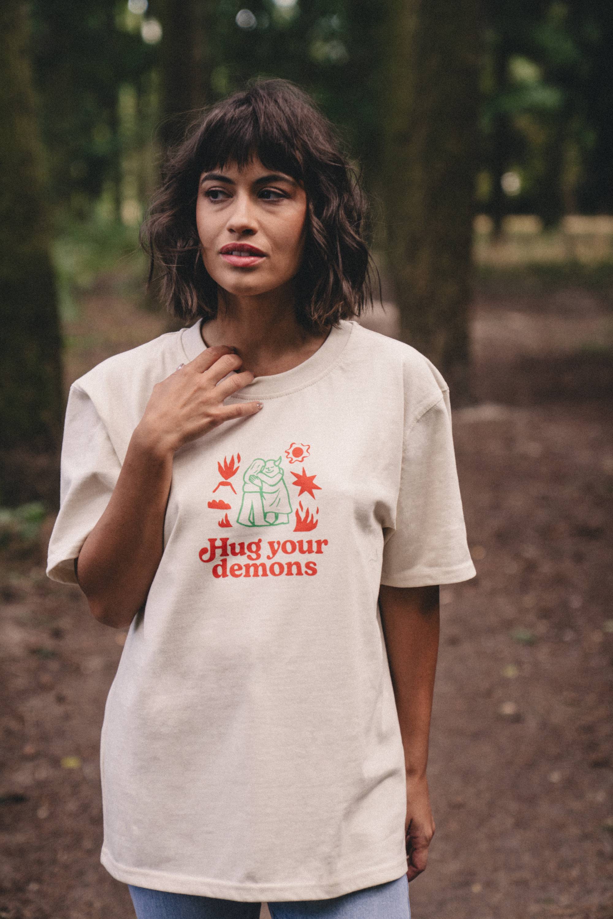 T-shirt Unisex - Hug Your Demons - front